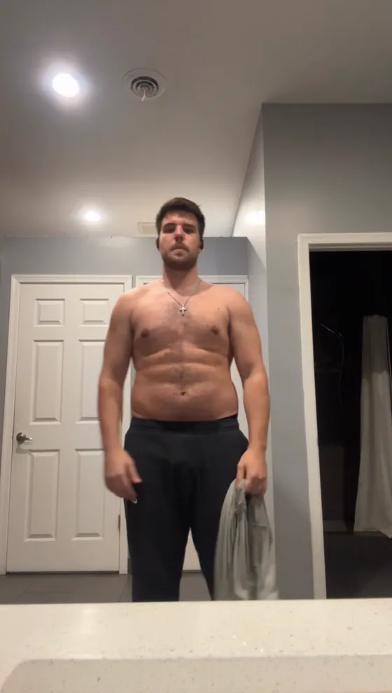 Caleb at the start of his transformation
