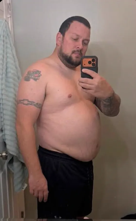 Thomas at the start of his transformation
